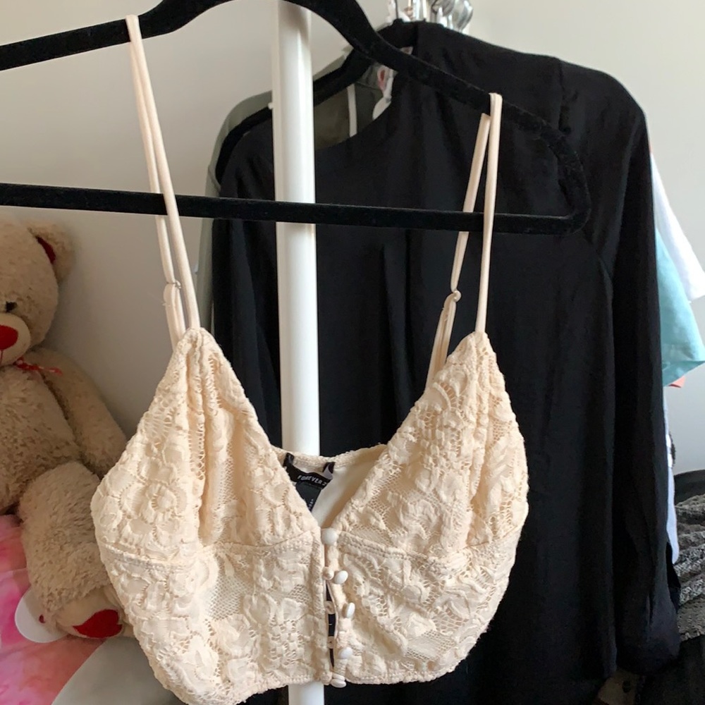 Cream bralette top